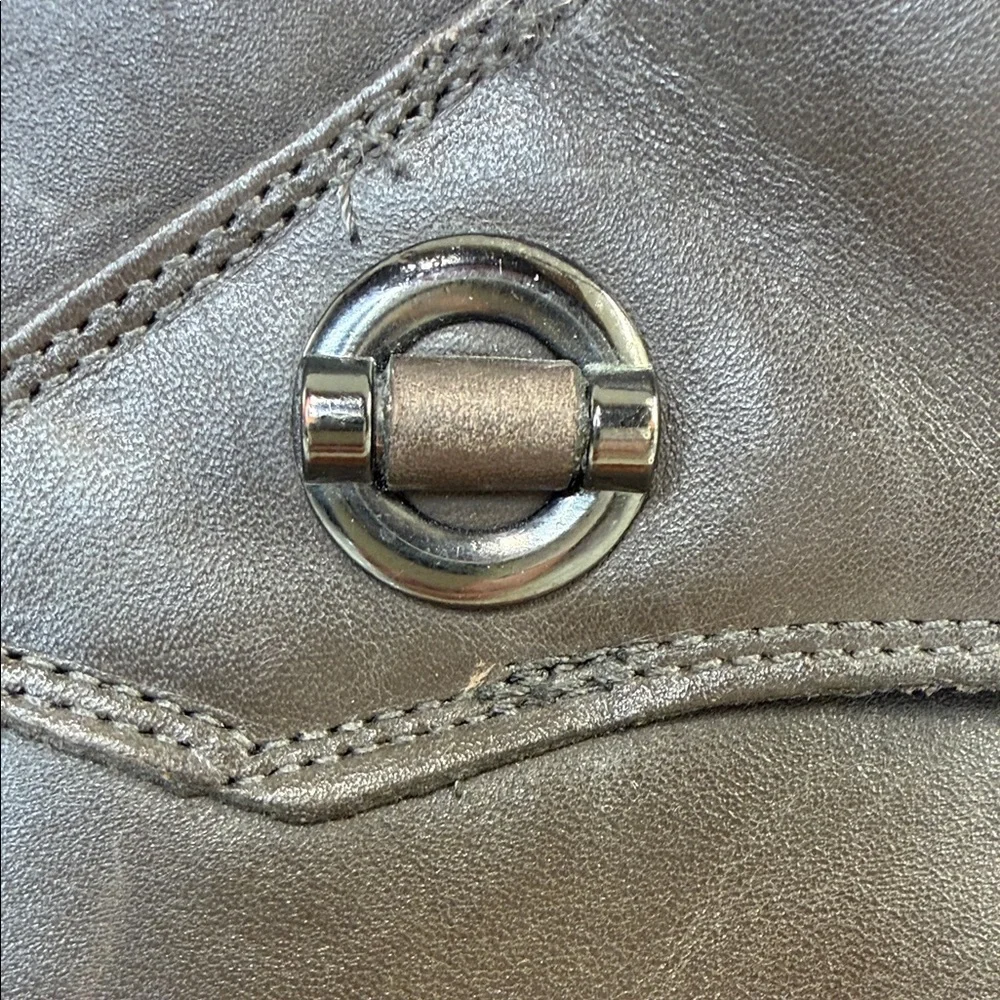 CLARKS® COLLECTION Soft Cushion Brown Leather Side Zip Ankle Boots